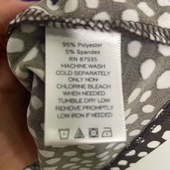 Susan Graver Liquid‎ Knit Brown Spotted Scoop Neck Sleeveless Top Plus Size 2X - Picture 7 of 8